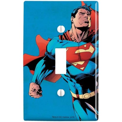 GRAPHICS & MORE Superman Character Plastic Wall Decor Toggle Light Switch Plate Cover