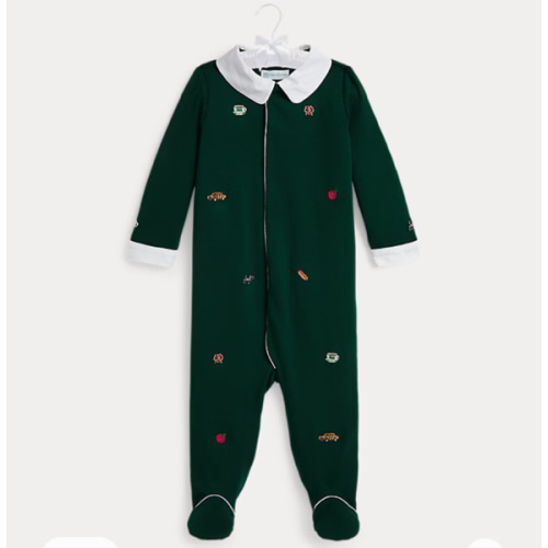 Embroidered Cotton Interlock Coverall