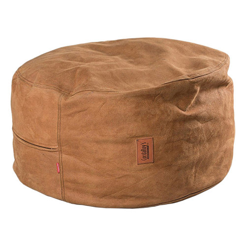 CordaRoy's 26" Wide Faux Leather Round Pouf Ottoman & Reviews | Wayfair
