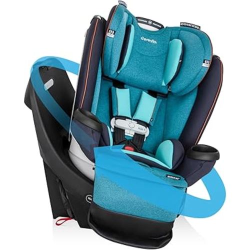 Evenflo Gold Revolve360 Extend All-in-One Rotational Car Seat with SensorSafe (Sapphire Blue)