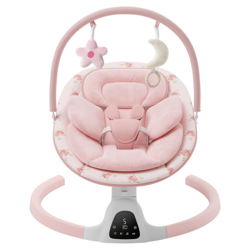 Ebern Designs Baby Swing for Infants,5 Speeds,10 Lullabies,5-Point Harness,Electric Rocking Chair for Toddlers with Bluetooth,Remote Control,Touch Panel,Pink | Wayfair