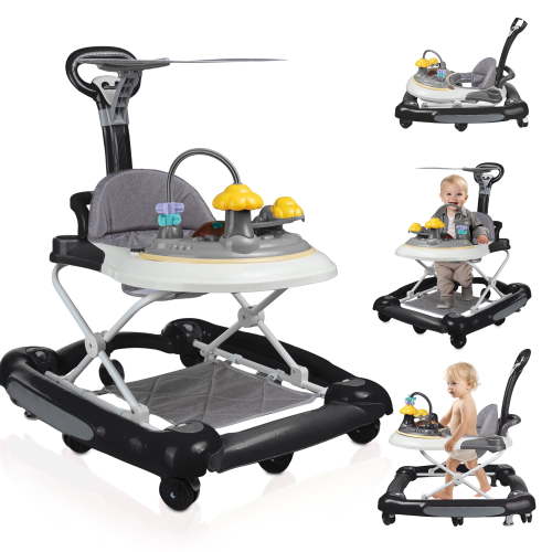 SLLINGLUO Adjustable Musical Baby Walker with Wheels and Push Learning, for Boys and Girls