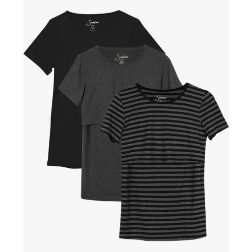 Sosolism Women's Maternity Nursing Tops for Breastfeeding Shirt 3-Pack