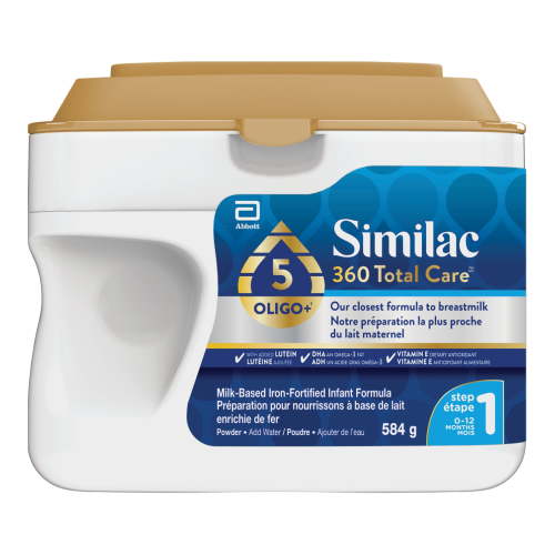 Similac 360 Total Care Step 1, Baby Formula, Infant Formula, blend of 5 oligosaccharides, 0-12 months, 584g Powder - Walmart.ca