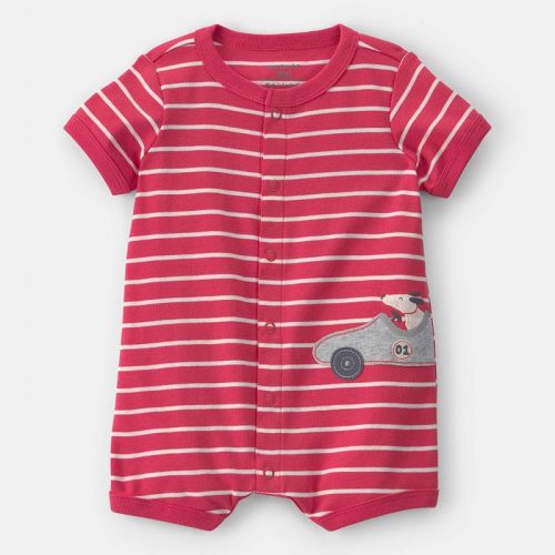 Baby Boy Carter's Race Car Striped Romper