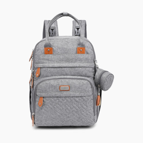 Babbleroo Original Diaper Bag Backpack - Light Grey