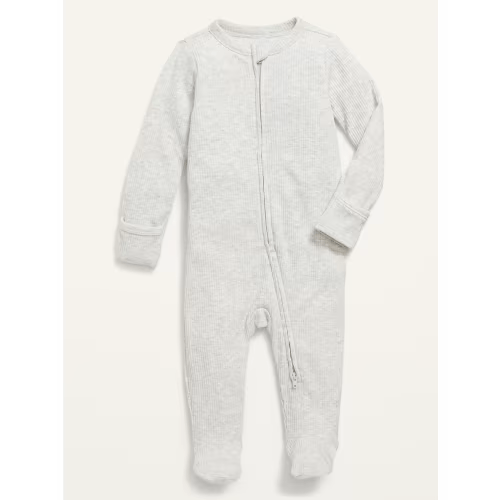 Textured Ribbed 2-Way-Zip Sleep & Play Footed One-Piece for Baby