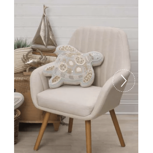 Coastal Turtle Pillow | Bella Coastal Decor