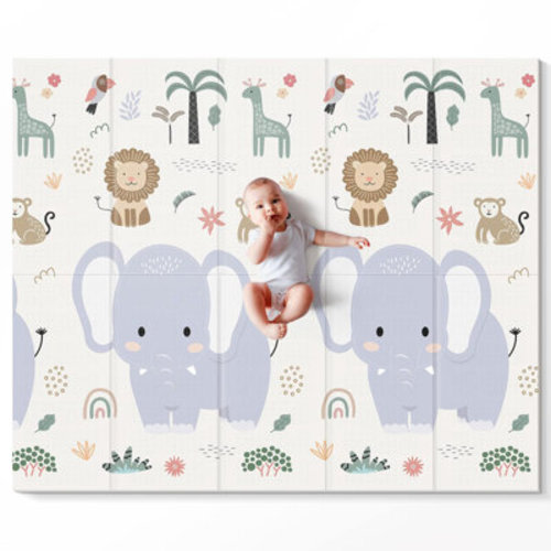 PIGLOG Foldable Baby Play Mat For Floor, Extra Large Non-toxic Tummy Time And Crawling Playmat, Thick Foam Play Mat For Baby, Reversible Portable Babies Floor Mats For Infant, Toddler | Wayfair