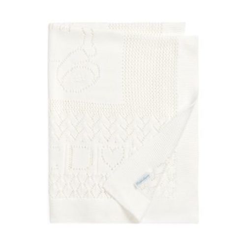 Baby Boys Pointelle Knit Organic Cotton Blanket