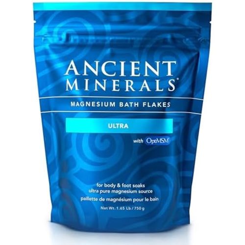 Ancient Minerals Magnesium Bath Flakes Ultra with MSM, Zechstein, 1.65lb