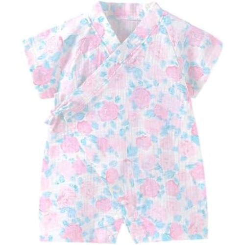 Kimono Robe Newborn Cotton Yarn Robe Baby Romper Infant Japanese Pajamas…