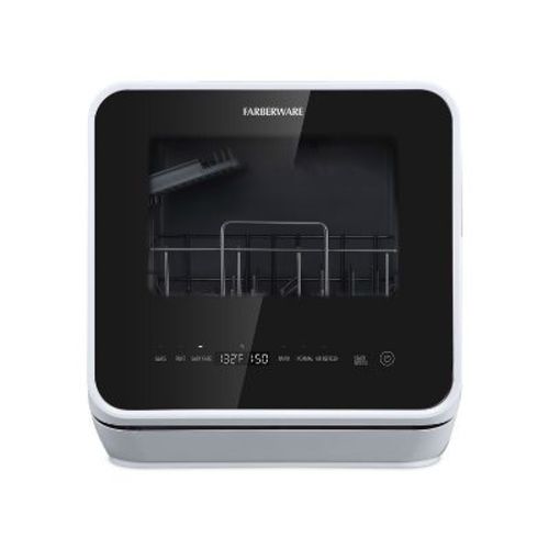 Farberware Professional Compact Portable Countertop Dishwasher With 5-Liter Built-In Water Tank, 5 Wash Programs, Baby Care, & Glass