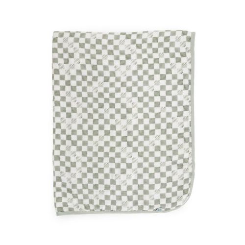 Little Unicorn Organic Cotton Muslin Baby Blanket - Green Checker