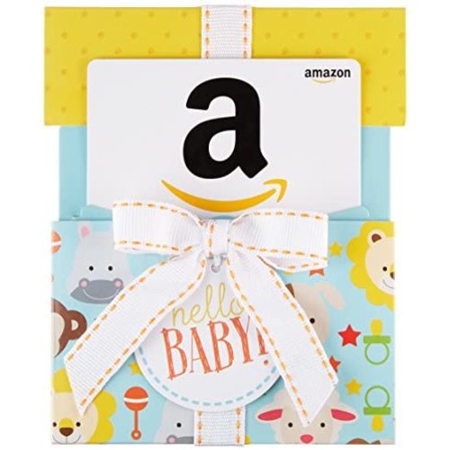 Amazon.com Gift Card in a Hello Baby Reveal (Classic White Card Design)