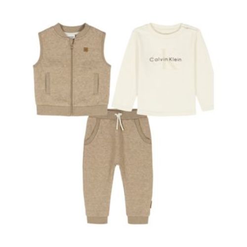 Baby Boys' Vest, T-Shirt and Joggers, 3-Piece Set