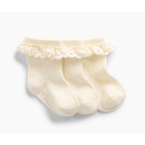 Baby Lace-Trim Socks (3-Pack)
