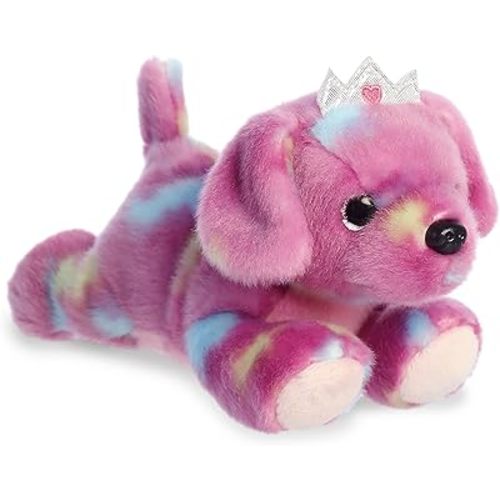 Aurora® Vibrant Bright Fancies™ Princess Tutti Puppy™ Stuffed Animal - Eye-Catching Fun - Delightful Cuddles - Purple 7 Inches