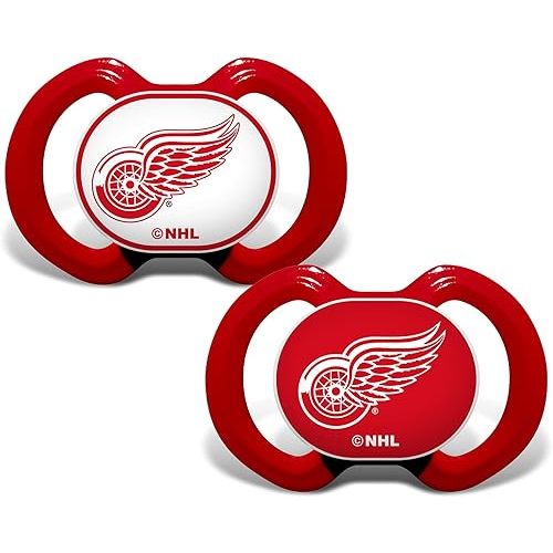 Baby Fanatic Pacifier 2-Pack - NHL Detroit Red Wings - Officially Licensed League Gear