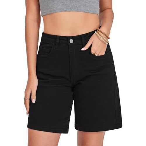 VIPONES Women's Denim Shorts High Waisted Stretch Jorts Baggy Casual Jean Shorts for Women 2026 Summer Shorts Trendy Outfits