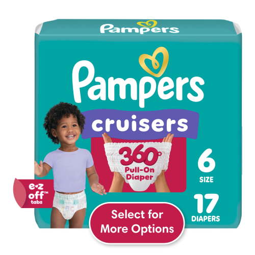 Pampers Cruisers 360 Baby Diapers Size 6, 17 Count (Select for More Options)
