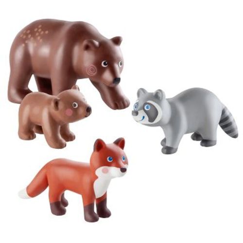 HABA Little Friends Forest Animals Multi-Pack Playset with 4 Chunky Plastic Toy Figures for Ages 3+