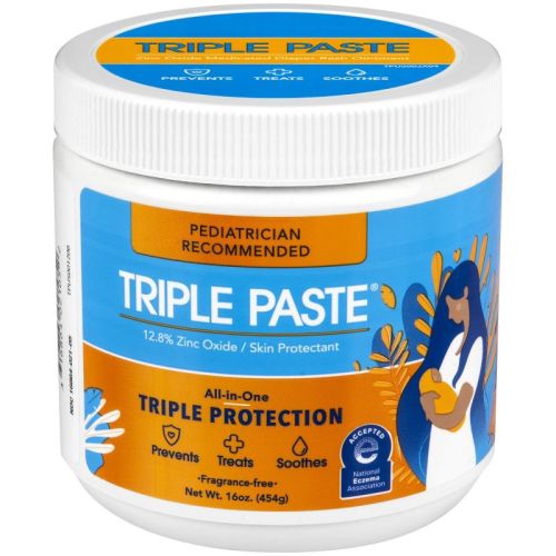 Triple Paste Zinc Oxide Diaper Rash Ointment Skin Protectant for Baby Care, 16 oz