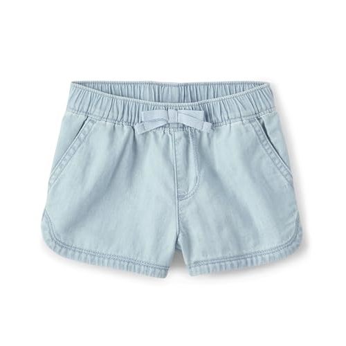 The Children's Place Baby Girls' and Toddler Pull on Chambray Shorts