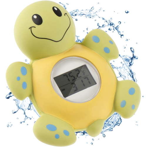 Tzgsonp Baby Bath Thermometer with Clear Display Bath Temperature with Safe High Temperature Alarm Floating Bathtub Toy