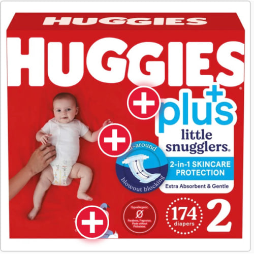 Huggies Little Snugglers Plus Diapers Size 2, 192-count | Costco