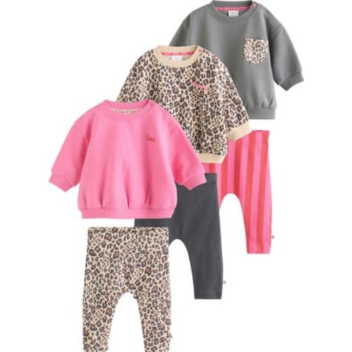 6-Pack Assorted Sweatshirts & Leggings Set, 9-12M