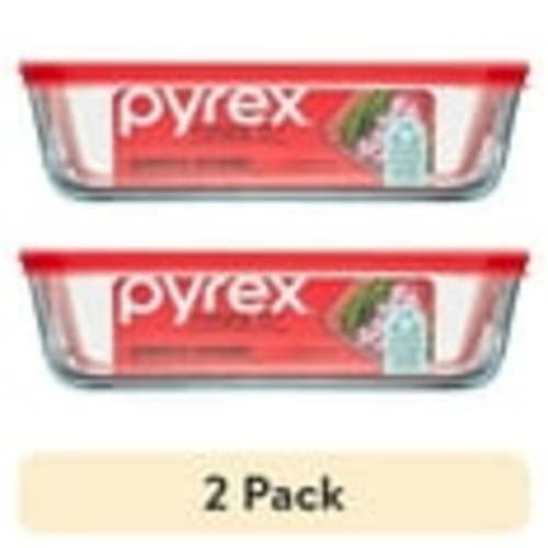 (2 pack) Pyrex 6 Cup Simply Store Rectangular Dish
