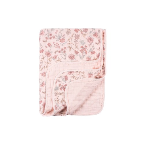 8Ply Muslin Blanket Pink Floral