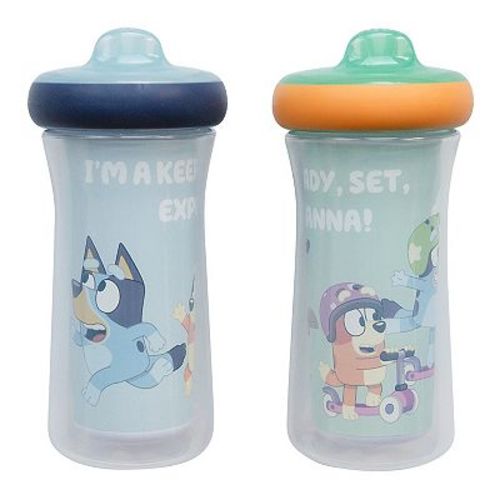 The First Years Bluey and Bingo Insulated Sippy Cups 2-Piece Set