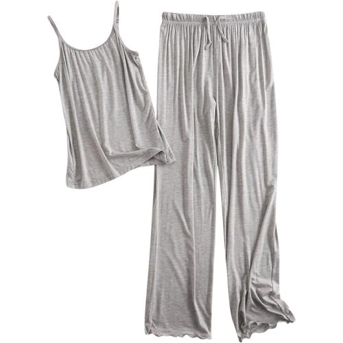 Womens Pajamas Sets with Pants Comfy Sleepwear Sleeveless Spaghetti Strap Cami Tops Nightwear 2 Piece Pjs Loungewear