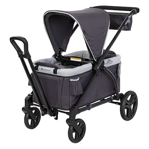 Baby Trend Expedition 2-in-1 Push/Pull Wagon with Canopy, Liberty Midnight