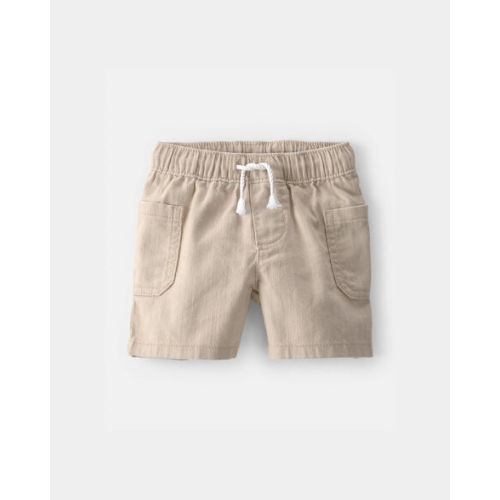 Baby Boy Twill Drawstring Shorts - Khaki - OshKosh B'gosh | Carter's
