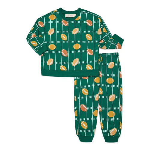 M+A by Monica + Andy Gender Neutral Baby and Toddler Organic Cotton Sporty Sweatsuit Set, 2-Piece, Sizes 0M-5T