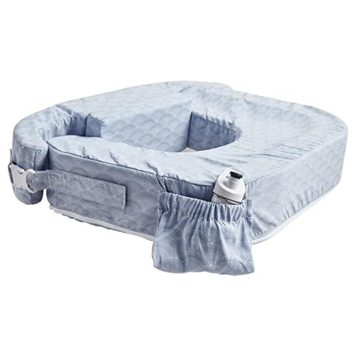 My Brest Friend Twin Nursing Pillow - Enhanced Comfort with Slipcover - Ergonomic Breastfeeding Pillow for Ultimate Support - Adjustable Nursing Pillow with Handy Side Pocket, Horizon