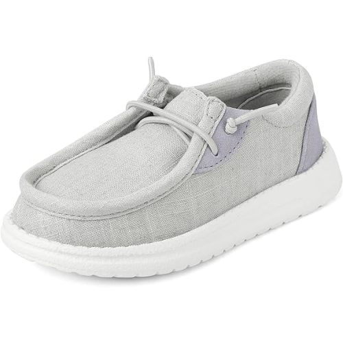 The Children's Place,Baby Boys and Toddler Casual Slip On Shoes,Grey Canvas,Toddler,9