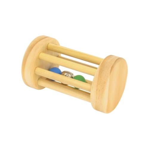 AmishToyBox.com Baby Rattle Rolling Toy, Montessori Wooden Tumbler Toy