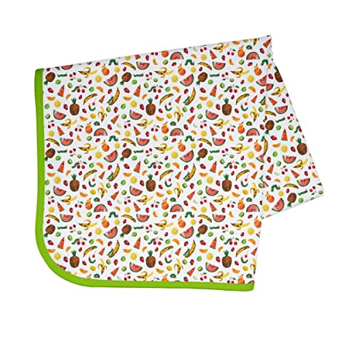 BapronBaby Eric Carle Tropical Fruit Splash Mat - Waterproof Catch-All for Under High Chairs, Floors, Tables, Playtime or Arts & Crafts - Machine Washable - 45" x 45”