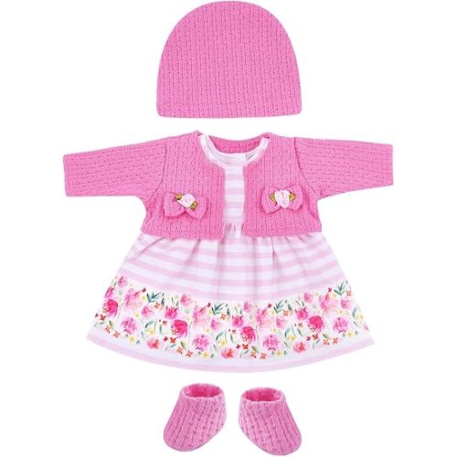 BABESIDE 12-16 Inch Baby Doll Clothes and Accessories, 4-Piece