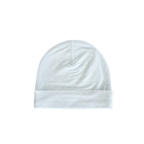 Picot Trim Bamboo Hat in Baby Blue | Caden Lane