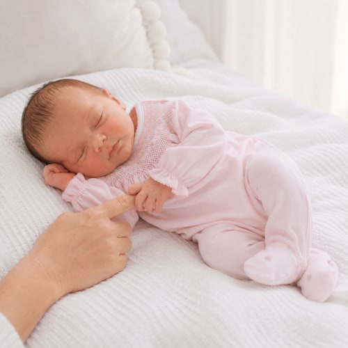 Baby Girl Bishop Footie - Peruvian Pima Cotton - Junie's Classics – Magnolia Baby