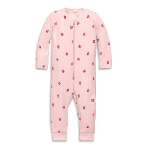 Primary Baby Organic Zip Romper Baby Bugs In Light Blossom Ladybugs Size Newborn