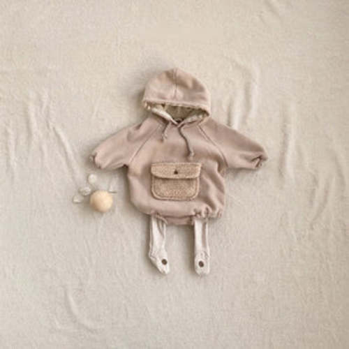 Sherpa Pocket Hoodie Romper – My B.