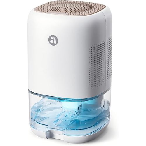 Dehumidifier, 35 OZ Small Dehumidifiers for Bedroom, Quiet Dehumidifier with Auto Defrost, Auto Shut Off, Key Sound Off, 7 Color Light, for Bathroom, Closet, RV, Home up to 280 Sq.Ft, Gold