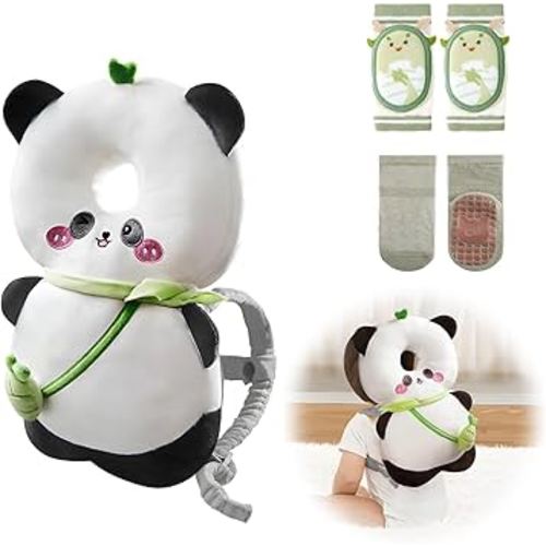 Baby Head Protector,Adjustable Baby Head Protection Backpack (Panda)