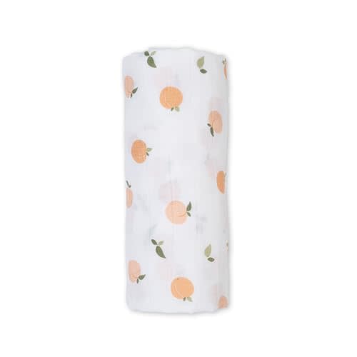 Lulujo Baby Swaddle Blanket Unisex Softest 100% Cotton Muslin Swaddle Blanket Neutral Receiving Blanket for Girls & Boys| 40in x 40in| Baby Gift| Peaches